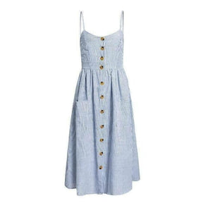 Vestido Midi Alça e Botões use o cupom PRIMEIRACOMPRA e garanta 12%OFF