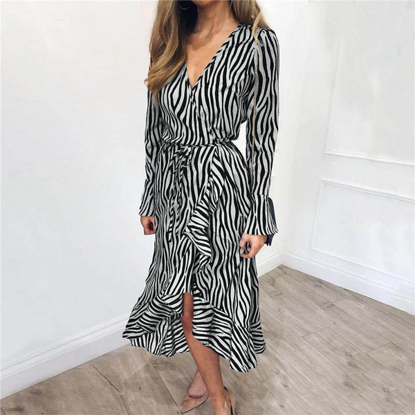 Vestido Midi Animal Print Ísis - Sua Boutique