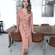 Vestido Midi Botões use o cupom PRIMEIRACOMPRA e garanta 12%OFF