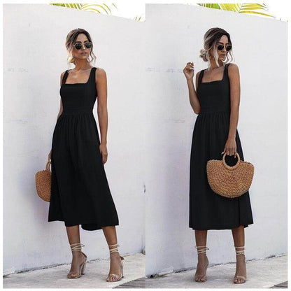 Vestido Midi Decote Reto - Sua Boutique