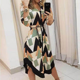 Vestido Midi Geometric - Sua Boutique