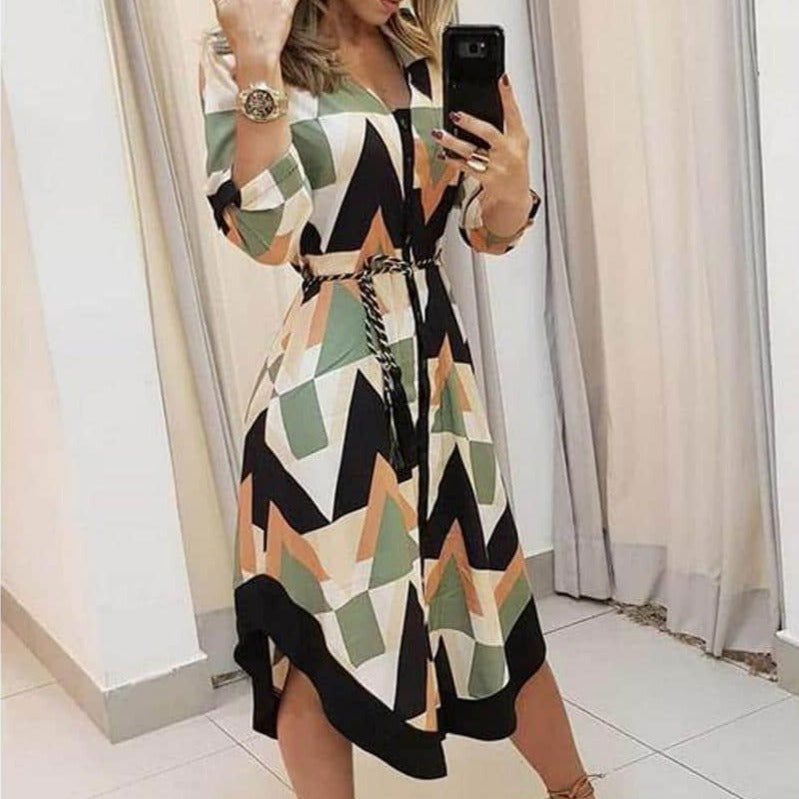 Vestido Midi Geometric - Sua Boutique