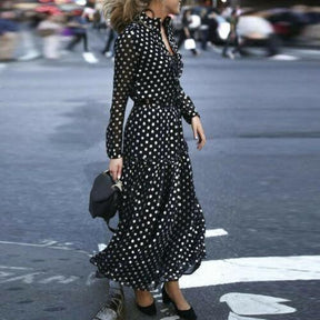 Vestido Poá Chiffon use o cupom PRIMEIRACOMPRA e garanta 12%OFF