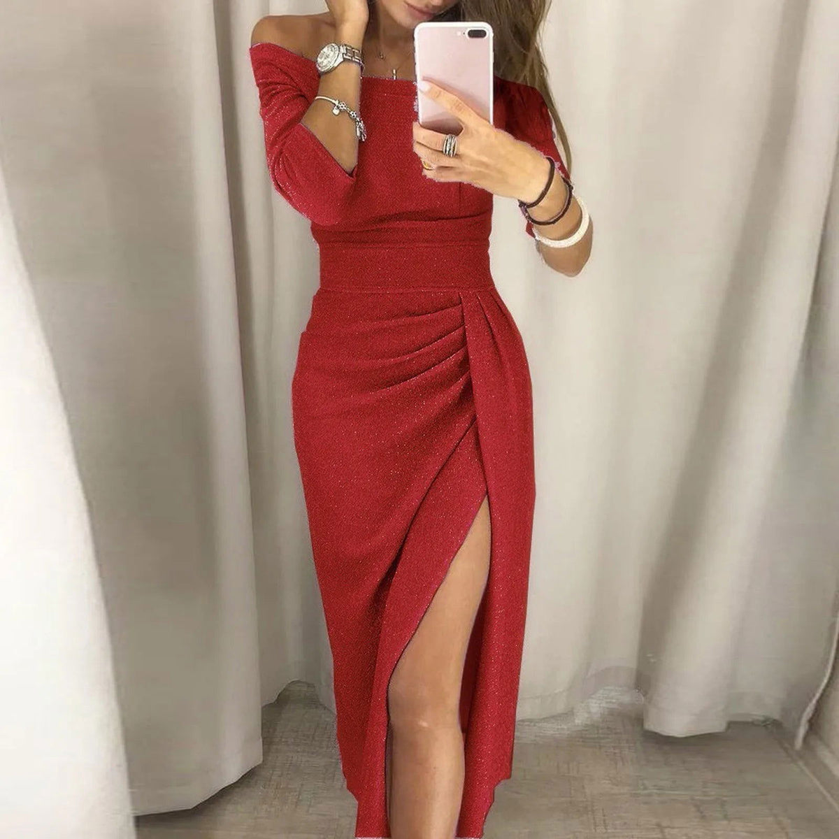 Vestido Sexy com Fenda Lateral use o cupom PRIMEIRACOMPRA e garanta 12%OFF