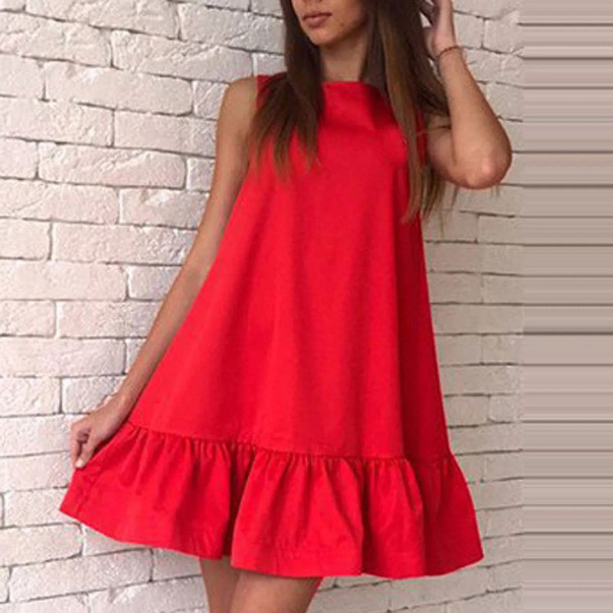 Vestido Trapézio Plissado use o cupom PRIMEIRACOMPRA e garanta 12%OFF