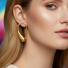 Brinco Tammy Banhado em Ouro 18K