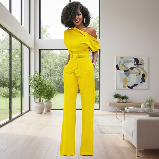 Macacão Ombro a Ombro Officewear