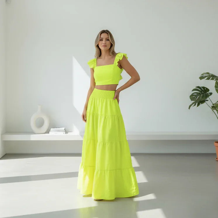 Conjunto Cropped e Saia Maze - Sua Boutique