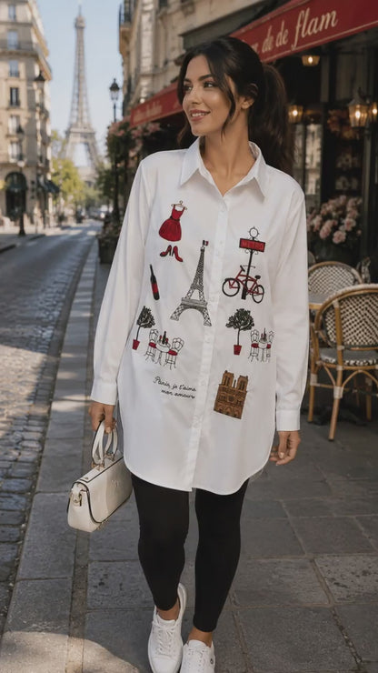 Camisa Over Special Bordados