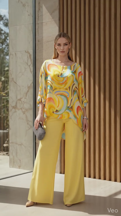 Conjunto Calça e Blusa Chiffon Anamara