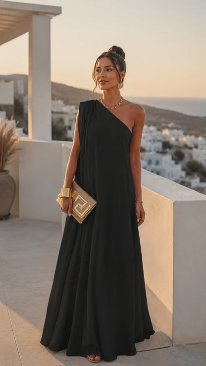 Vestido Ombro Único Maxxi