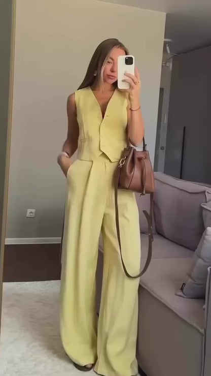 Conjunto Colete e Calça Thayse