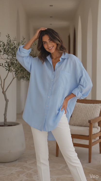 Camisa Linho Oversize